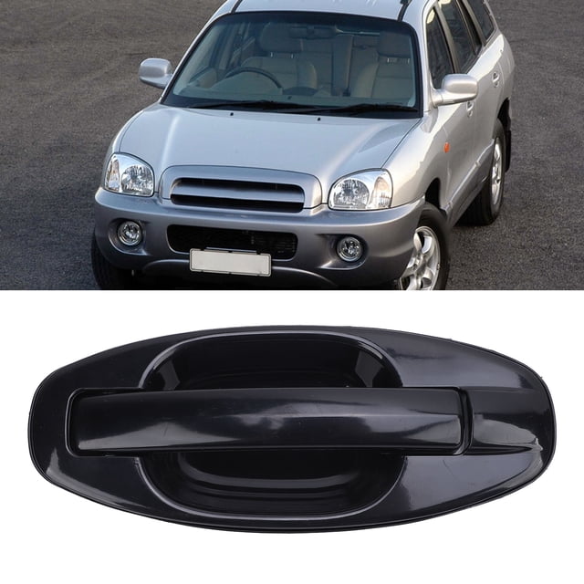 Poignée de Porte Extérieure Noire Confortable Résistante à l'Abrasion pour Santa Fe 2001-2006