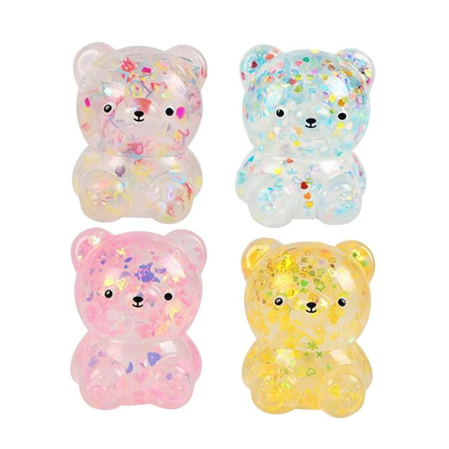 Random Color 1pc Gummy Bear Descompresión Juguetes (1PCS) Estrés para Adultos Stress Toy,Sensory Toys Stress Toy Party for Kids Easter Stuffers Stress Toys Bears