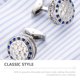thumbnail image 3 of unbranded 1Par Cufflinks De Metal Plateado Con Para Camisas Y Trajes Elegantes, 3 of 8