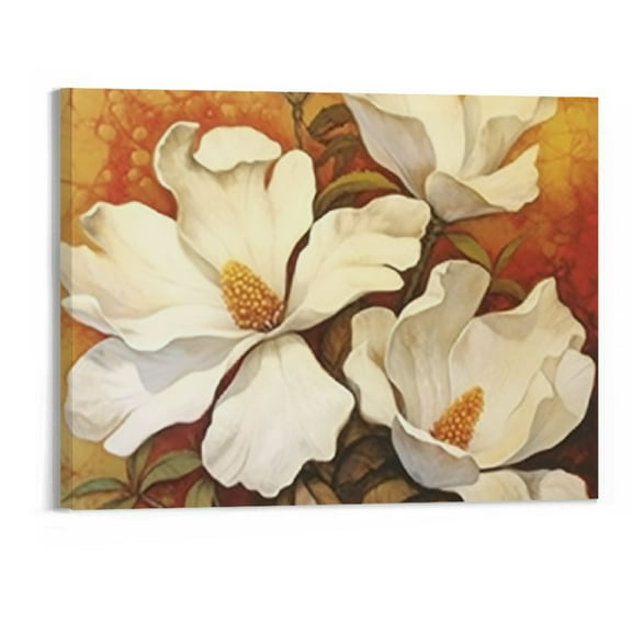 PRATYUS Magnolia Canvas Wall Art Picture 20x16in for Living Room Bedroom 20x16in