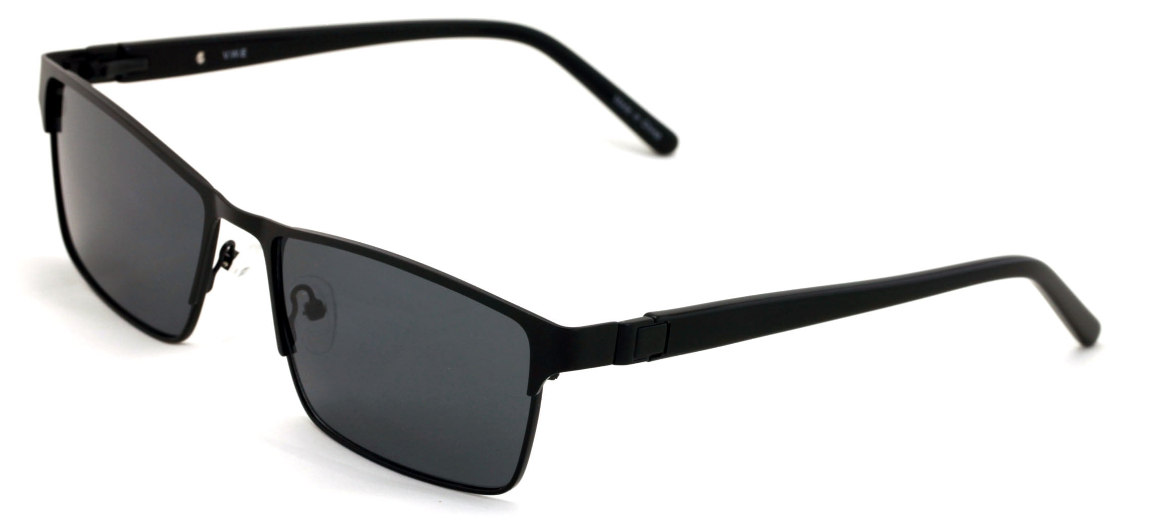 Men Premium Rectangle Metal with Plastic Temple Extra Large Polarized Sunglasses - 152mm Wide Frame 100%UV