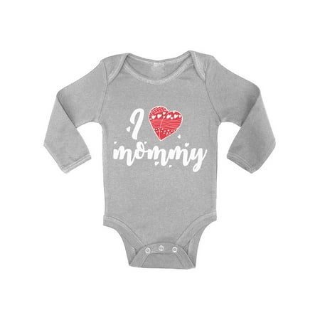 Awkward Styles Love Mommy Long Sleeve Baby Bodysuit Lovely Red Heart One Piece Babies Clothes I Love Mommy Baby Girl Clothing I Love Mommy Baby Boy Birthday Party Clothes Best Mom Ever Baby