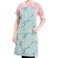 thumbnail image 5 of Daisy Flower Pattern Apron-Garden Aprons for Women with Pockets-Cotton Linen Waterproof Kitchen Cooking Gardening Aprons Adjustable for Kitchen,Cooking,BBQ and Salon 33x27 Inch, 5 of 7