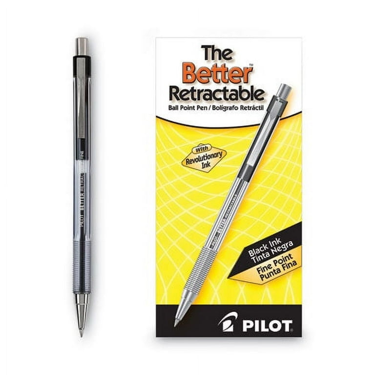 Better Ballpoint Pen, Retractable, Fine 0.7 mm, Black Ink, Smoke Barrel, Dozen Better Ballpoint Pen, Retractable, Fine 0.7 mm, Black Ink, Smoke Barrel, Dozen