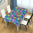 thumbnail image 4 of Yayeee Tablecloths 54" x 54" Rectangle Wrinkle Resistant Party Table Cover, Colorful Geometric Pattern, 4 of 8