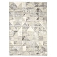 thumbnail image 1 of 6' x 9' Geometric Modern Contemporary Grey Cream Rug, 1 of 6