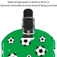 thumbnail image 4 of Square 2Pack PU Leather Football Cruise Luggage Tag with Privacy Cover and Name ID Tag for Travel Handbags Backpacks Luggage Tags, 4 of 6