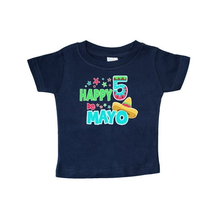 

Inktastic Happy Cinco de Mayo- sombrero Gift Baby Boy or Baby Girl T-Shirt
