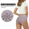 thumbnail image 4 of Loritta Underwear for Women Cotton High Waisted Briefs Full Coverage Panties for Ladies 6 Pack, Size S-2XL, 4 of 6