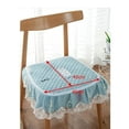 thumbnail image 4 of BH-JJSMGS 1/2 Pc Lace Ruffled Dining Chair Cushion,Non Slip Seat Cushions with Ties,Square Stool Chair Pad Home Decor Luxury Warm Soft Cushion-I 43x45cm(17x17.7inch), 4 of 6