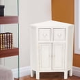 thumbnail image 5 of Wooden Corner Cabinet with 2 Drawers and 2 Doors, White- Saltoro Sherpi, 5 of 5