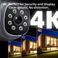thumbnail image 2 of 4K PTZ POE Wired & WiFi Security Camera Outdoor, Dual Network, Auto Tracking ONVIF Security Cam, Color Night Vision, Human/Vehicle Detection, 2-Way Audio, Waterproof, 24/7 Recording, CamHiPro, 2 of 4