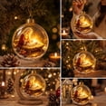 thumbnail image 2 of Lighted Christmas Ball Ornaments Battery Operated LED Glowing Xmas Tree Baubles For Holiday Window Ceiling Decor, 2 of 8