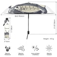 thumbnail image 3 of FORMRS Travel Umbrella Folding Auto Open Close Windproof Rain UV Protection, Black Cute Cat, 3 of 8