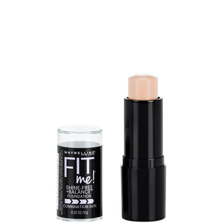 Maybelline New York Fit Me Shine-Free + Balance Stick Foundation, Porcelain, 0.32 oz.