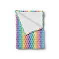 thumbnail image 2 of Colorful Soft Flannel Fleece Throw Blanket, Rainbow Design Ikat Inspired Motifs Leaf Models Digital Design Floral Pattern, Cozy Plush for Indoor and Outdoor Use, 60" x 80", Multicolor, by Ambesonne, 2 of 5
