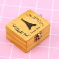 thumbnail image 2 of Wooden Music Box Hand-cranked Miniature Wind Up Handmade Mechanical Rotation Box for Birthday Valentine's Gift Christmas, 2 of 8