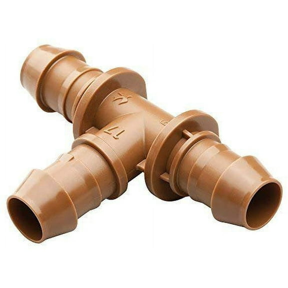 Rain Bird Drip Irrigation Tee BT50 - 1/2 In. Barbed, UV Resistant - 4 Pack
