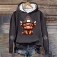 thumbnail image 2 of Women's Hoodies Sweatshirts Cow Print Western Shirt for Women Cozy Country Sweatshirt for Everyday Comfort Gray S, 2 of 3