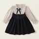 thumbnail image 2 of Odeerbi 2-8 Años Vestido de Algodón de Manga Larga Con Volantes Vestido de Princesa Con Lazo A Rayas Vestido de Uniforme Para Niños Con Cuello Redondo, 2 of 9