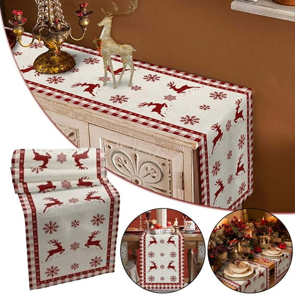 Cotton Table Cloth Cloth, Table Cloth A Tablecloth (Red-One Size)