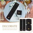 thumbnail image 5 of 4 Pcs Leather Napkin Rings Decors Dinning Table Adorn Ornament Metal Autumn Banquet Serviette Farmhouse, 5 of 6