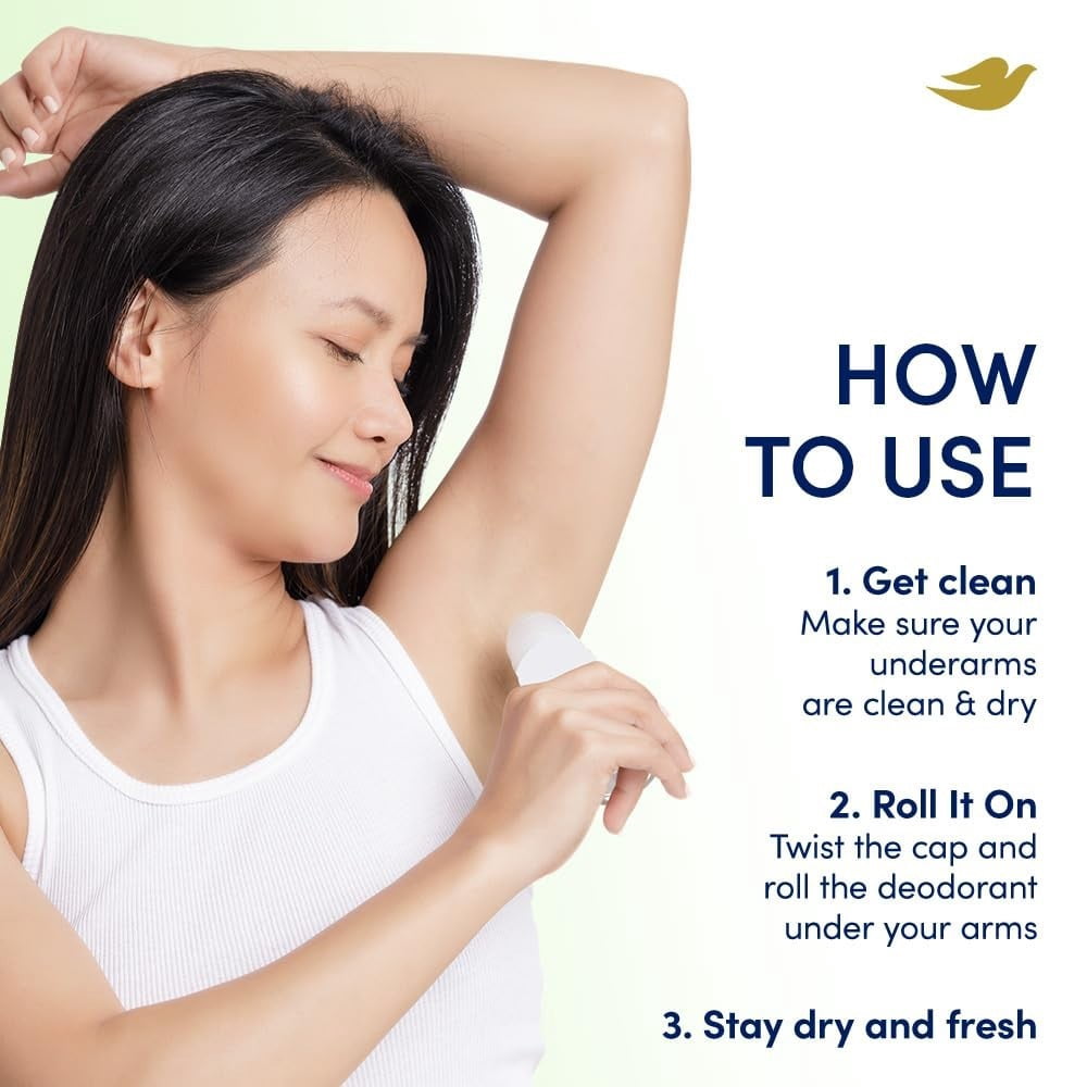 Dove Anti-Perspirant Deodorant Roll On Cucumber & Green Tea, Dry 48H ,40ml-12 Pk