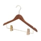 thumbnail image 4 of Percha de ropa,Percha de madera suave con clips para pantalones,Percha de ropa organizador multifuncional blusa,Percha de falda de diseño vintage vestidos abrigo hogar,Percha de traje, 4 of 8