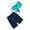 Dark Blue, variant on Rhuody Toddler Boys Outfits 18-24 Months Short Sleeve T Shirt Clothes Ser Dinosaur Prints Tops Shorts Homewear Classic Daily Wear Dark Blue