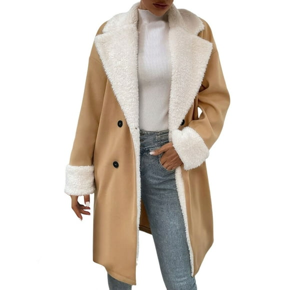 Wyzesi Black Leather Jackets Cropped Women's Winter Casual Casual Wool Double Woolen Jacket Wool Trench Coat Ladies Coats And Jackets Fashion