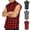 Red, variant on Chiccall Flannel Plaid Sleeveless Shirts for Men Casual Button Down Western Muscle Vest with Pocket