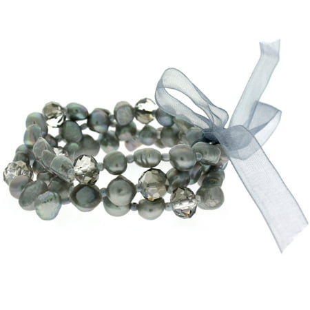 Black Friday Special - Set of 3 FRESHWATER PEARL LAYERED BRACELET IN
