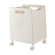 thumbnail image 3 of Cesta de almacenamiento plegable para la colada, contenedor de almacenamiento con ruedas, cesto para la colada fácil de llevar, cesta para ropa sucia Crema, 3 of 8