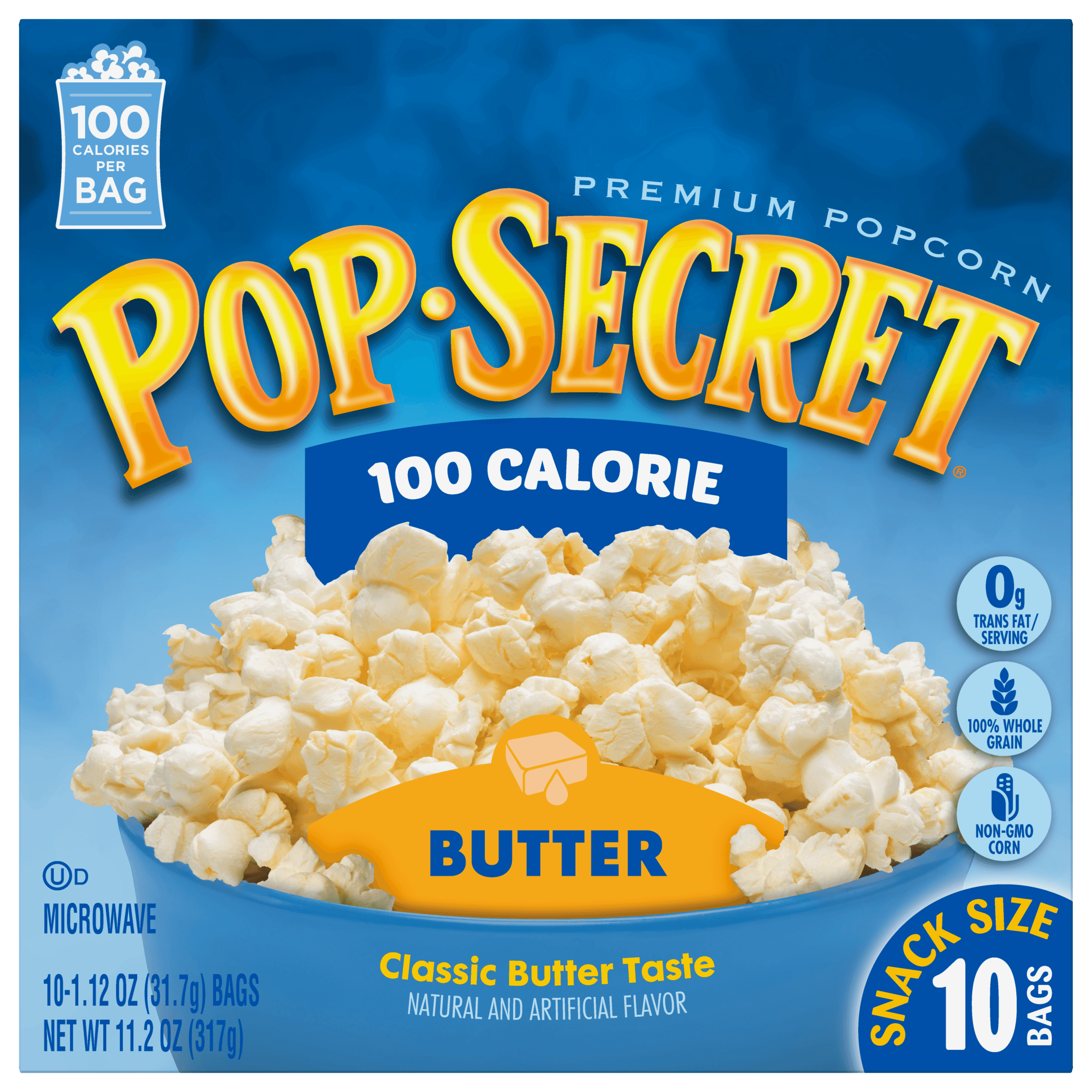 Pop Secret 100 Calorie Butter Microwave Popcorn 1.12 Oz, 10 Count