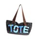 thumbnail image 2 of Bolso tote de mezclilla ligero, bolso de hombro informal de mezclilla para mujer, ideal para fiestas, y trabajo. Negro, 2 of 8