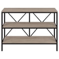 thumbnail image 5 of Evelyn&Zoe Modern Farmhouse 42" Wide Blackened Bronze/Antiqued Gray Oak Console Table, 5 of 7