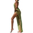 thumbnail image 5 of Qmyliery Women Beach Dress, Halter Neck Open Back Hollow Out Sleeveless Cover-ups for Bikini/ Swimwear, 5 of 9
