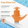 thumbnail image 3 of Swimming Earplugs , 3 Pairs, Silicone Comfortable Earbuds with Storage Case for Adults, Children Prevent Swimmer`s Ear(Orange-L), 3 of 9