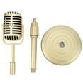 thumbnail image 1 of Accessoires de Microphone Rétro, Jouet de Microphone Vintage avec Support, Microphone en Plastique Antique pour Décoration de Table de Jeu de Rôle de Fête, 1 of 8