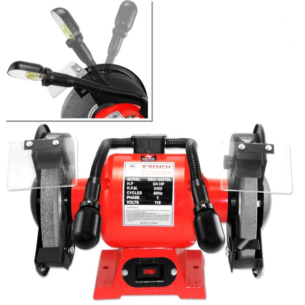 3 4 Hp 8" Dual Lights Bench Grinder Heavy Duty Grinding by Neiko