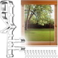 thumbnail image 1 of 12 PCS Hidden Channel Valance Clips, 2-1/8inch Clear Plastic Blinds Clips for Valance with a Groove in The Back, 1 of 5