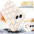 thumbnail image 4 of for iPhone 13 Case iPhone 14 Case Cute 3D Weave Grid Design for Women Girls Soft TPU Silicone Phone Case Raised Bumper Corners Full Protective Case Cover for iPhone 13/14 6.1 inch (White), 4 of 7