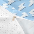 thumbnail image 4 of Erosebridal Lightning Light Print Twin Bedding,White And Blue Duvet Cover Set For Boys Kids 2pcs,No Comforter,Reversible, 4 of 6