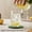 Green, variant on Yellow Geometric Coasters Set of 2, Absorbent Coasters for Drinks, Modern Abstract Art Ombre Coaster for Desk Coffee Table Protection, Home Decor House Warming Gifts 4"