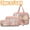 Sakura Pink*3pcs, variant on Cheers.US 3 Pcs/Set Clear Cosmetic Bag Travel Toiletry Bag with Zipper Vinyl PVC Make-up Pouch Handle Straps for Women Men, Waterproof Packing Organizer Storage Diaper Pencil Bags