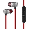 thumbnail image 2 of Inteprter Auriculares deportivos inalámbricos estéreo Bluetooth 4,1 para para para auriculares impermeables con micrófono Cables de audio/vídeo linea dorada+roja, 2 of 5