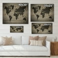 thumbnail image 4 of Designart 'Ancient World Map IX' Vintage Print on Natural Pine Wood, 4 of 5