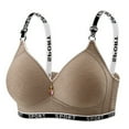 thumbnail image 3 of QNANSPI Women Comfortable Bras, Sports Bras for Women, Women's Print Wireless Bra Plus Size B C Cup Unlined Back Hook Everyday Bra, 3 of 3