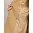 thumbnail image 6 of INSPIRE CHIC Women's Notch Lapel Double Breasted Belted Mid Length Trenchcoat XS Khaki, 6 of 9