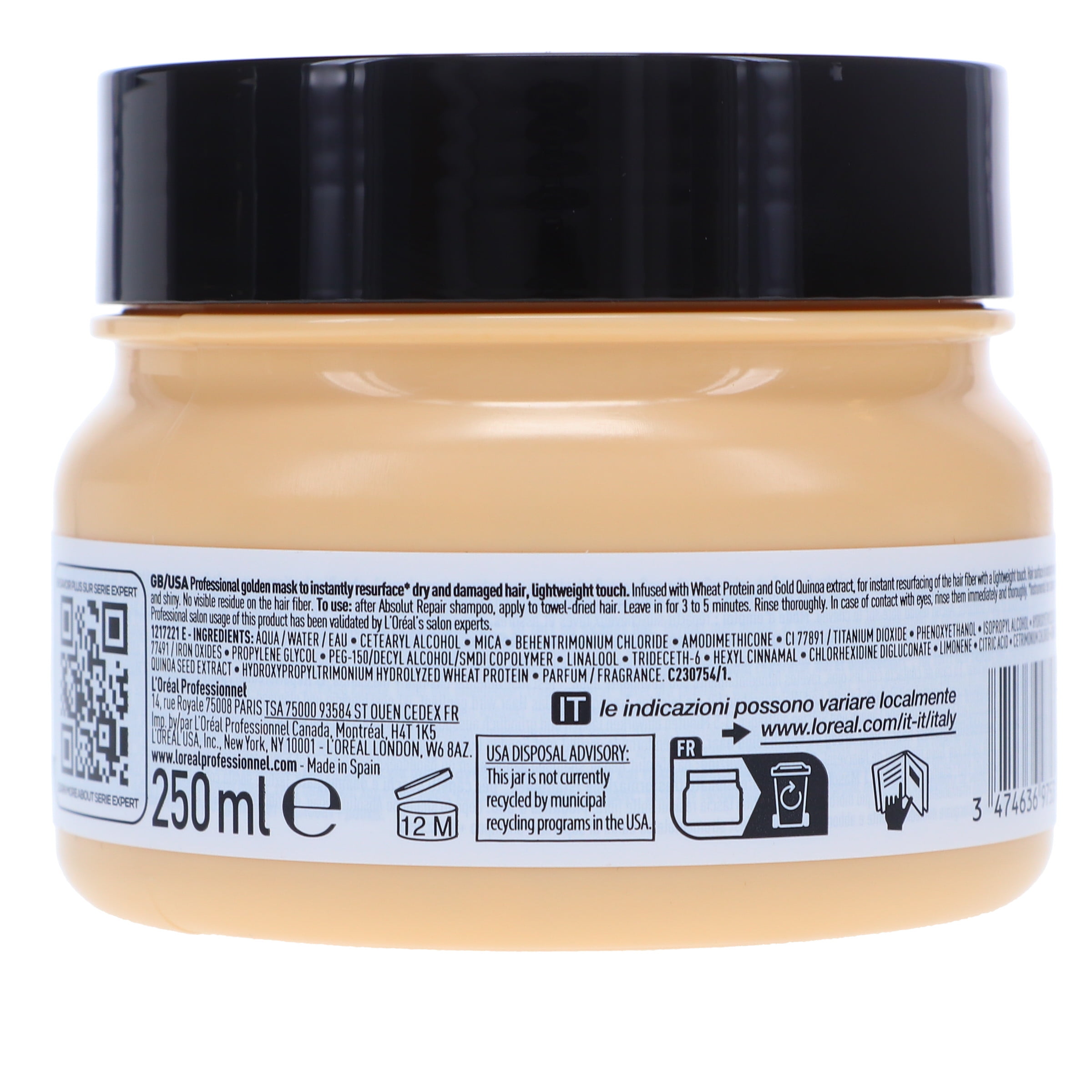 L'Oreal Professionnel Serie Expert Absolut Repair Golden Mask 8.5 oz